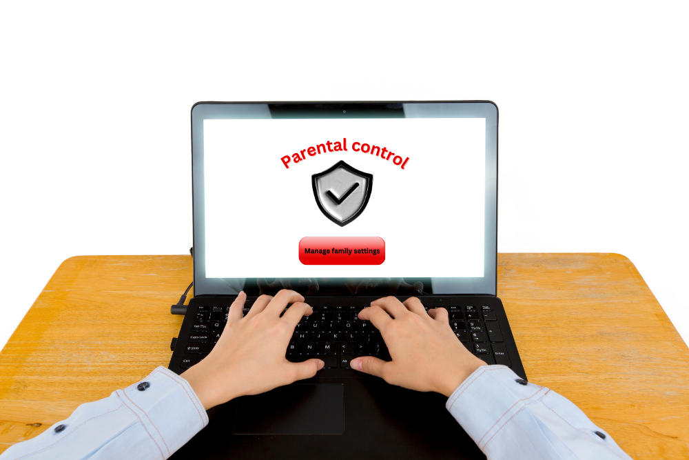 Parantel control : laptop screen image